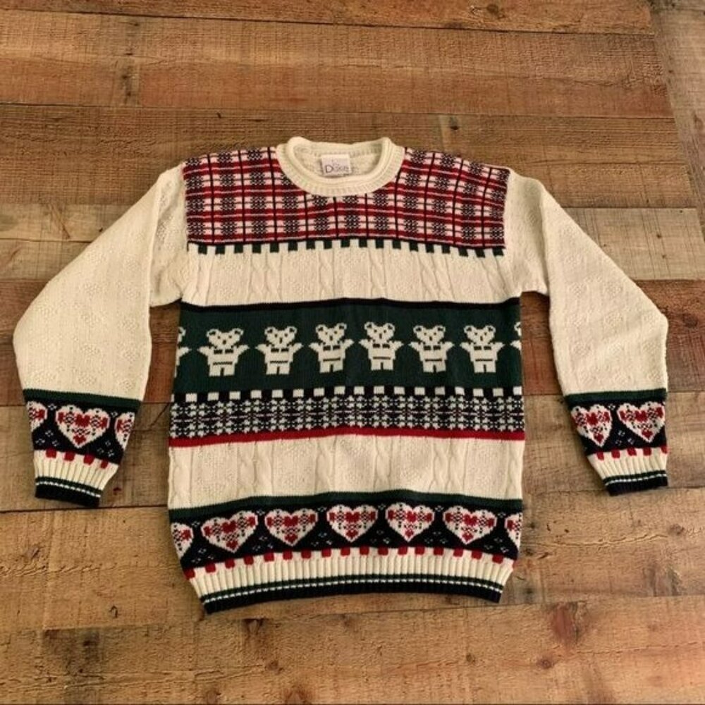 In design womens size XL deadstock vintage knit Christmas ugly sweater -NWT